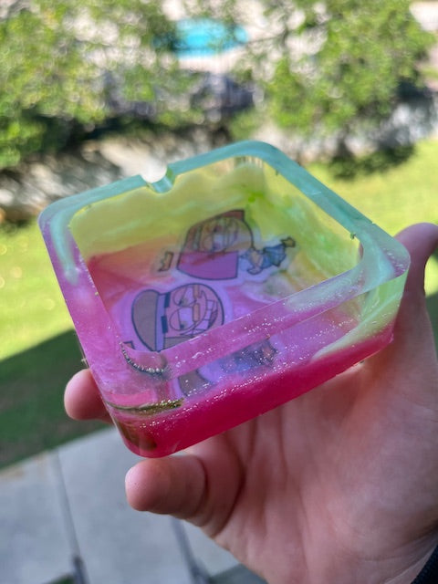 Failry Odd Hippies Square Ashtray