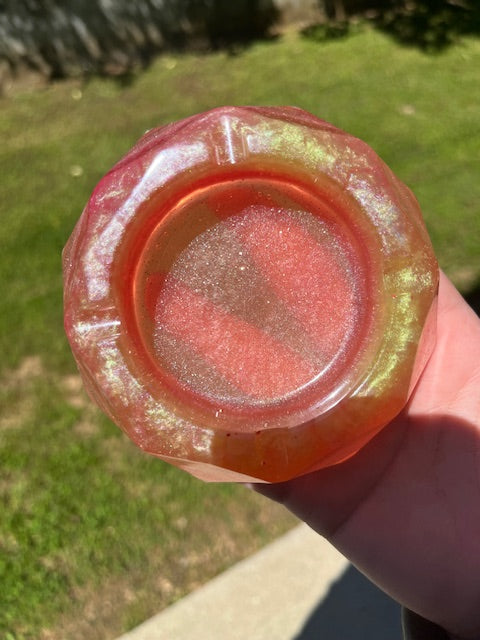 Pink & Green Prism Ashtray
