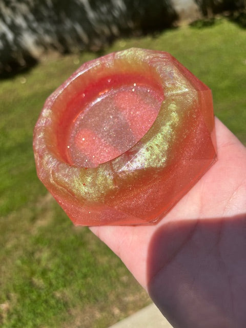 Pink & Green Prism Ashtray