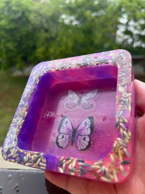 Lavender Square Ashtray